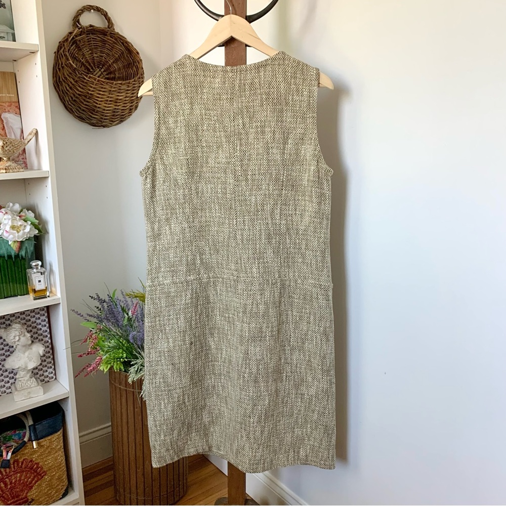 MaxMara Tweed Sleeveless Shift Dress with pockets US 14 - Picture 4 of 16